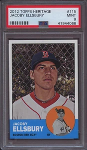 2012 Topps Heritage 115 Jacoby Ellsbury PSA 9 Mint - Picture 1 of 1