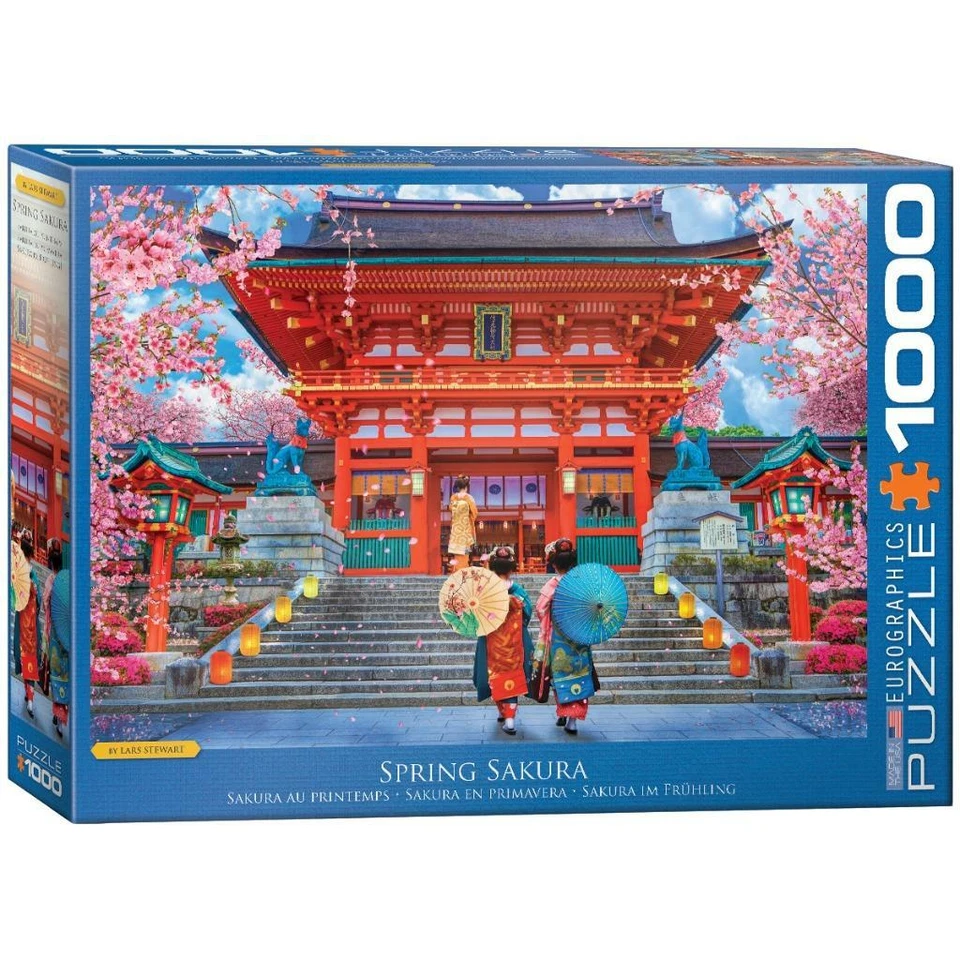 Eurographics Spring Sakura by David McLean 1000-piece Jigsaw Puzzle