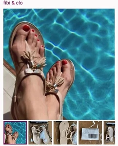 Fibi & Clo Cabana Tassel Jelly Sandals - Picture 1 of 4