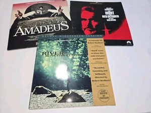 3 LaserDisc Mixed Lot River Runs Through It Hunt For Red October Amadeus - Picture 1 of 5