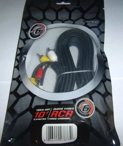 T-Spec V6RCA-10AV 10' Feet Ft Three 3-Channel Coaxial Audio/Video Wire Cable - Picture 1 of 1