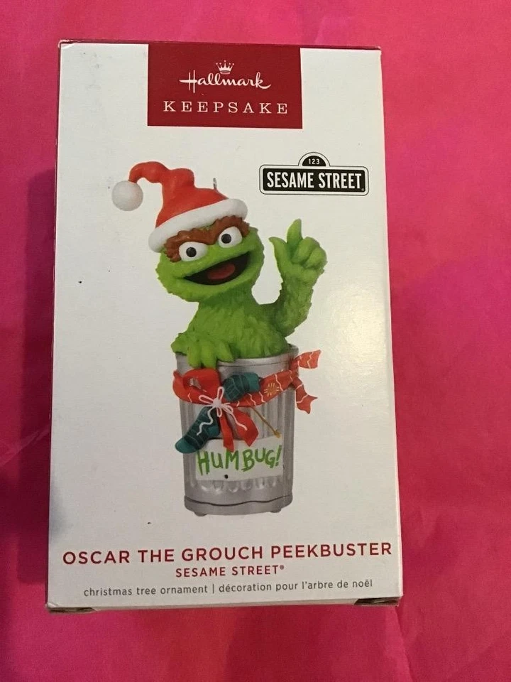 Hallmark Keepsake Ornament 2022 Oscar the Grouch Peekbuster Sesame Street new