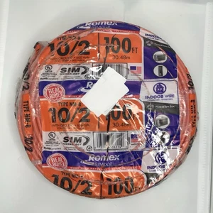 NEW - Southwire Romex Simpull 10/2 100ft NM-B Orange Indoor Cable w/Ground Wire - Picture 1 of 4