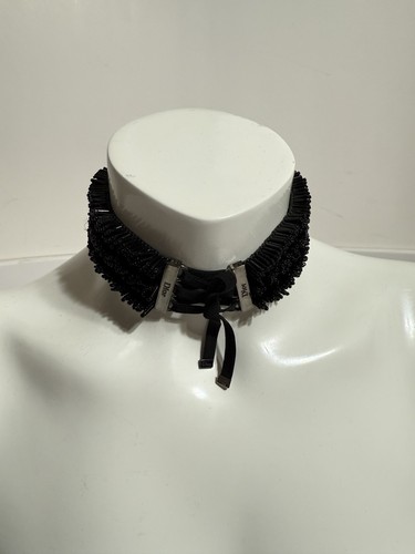 Set girocollo e bracciale vintage Christian Dior by John Galliano con perline nere