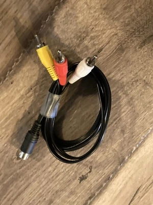 RCA AV Composite Audio Video Cable Connection Cord For Sega Genesis 2 & 3 - Image 1 of 2