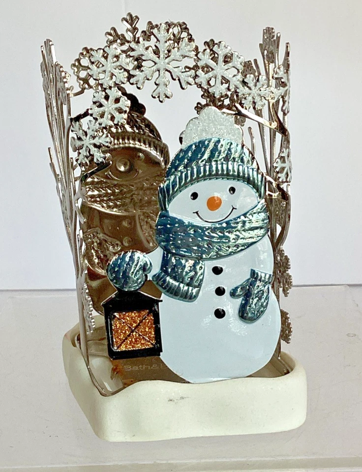 Soporte funda jabón Bath & Body Works ESCENA MUÑECO DE NIEVE NAVIDAD/VACACIONES rojo y azul Foto 1 de 4