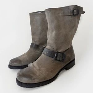 FRYE Leather Moto Biker Style Engineer Buckle Leather Boots Women’s Shoes - Picture 1 of 10