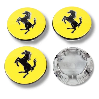 Tapacubos central de aleación x4 55 mm amarillo para Ferrari 458 488 F12 FF 430 Foto 1 de 4