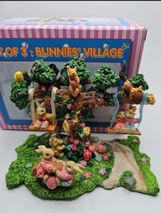 Vintage TL Toys Easter Bunny Village Tree Swings NOS With Box - Picture 1 of 9