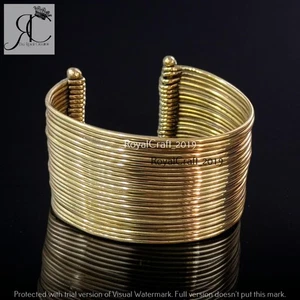 Brass Bangle Multi Wired Bracelet Hard Adjustable Make Small to Medium Size - Picture 1 of 4