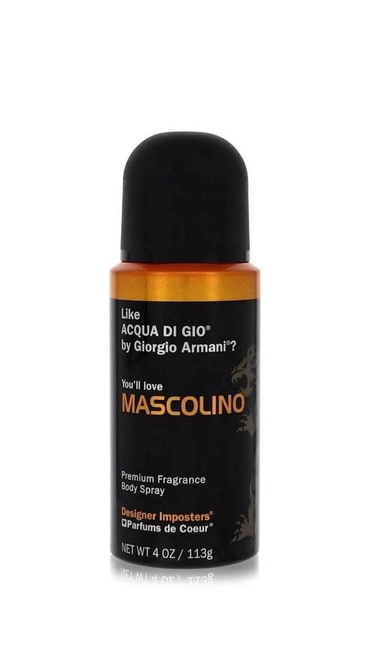 Designer Imposters Mascolino от Parfums De Coeur спрей для тела 4 унц/120 мл для мужчин - Изображение 1 из 1