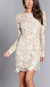 Kleid The Population Jessica Häkel Etuikleid Neu ohne Etikett Größe Small weiß/nude - Bild 1 von 5