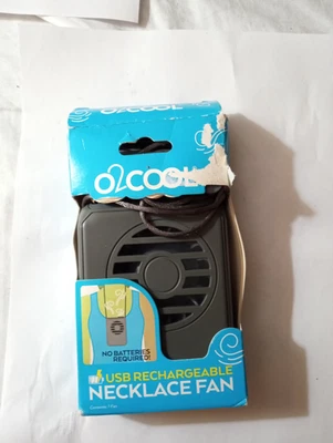 lote de 2: Ventilador Collar Recargable O2COOL USB Gris y Azul Foto 1 de 4