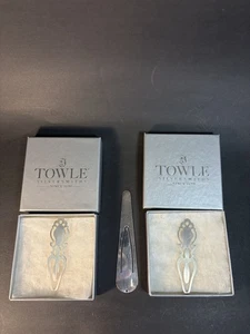 3 marcadores de plata de ley 925 2 son toalla en cajas - Imagen 1 de 14