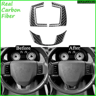 Kit de moldura de barbilla de volante interior de fibra de carbono real para Ford Focus 2008-11 Foto 1 de 4