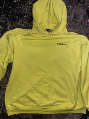 Balenciaga Paris 黄色衣柜连帽衫男女通用 L 码 — 第 1/4 张图片