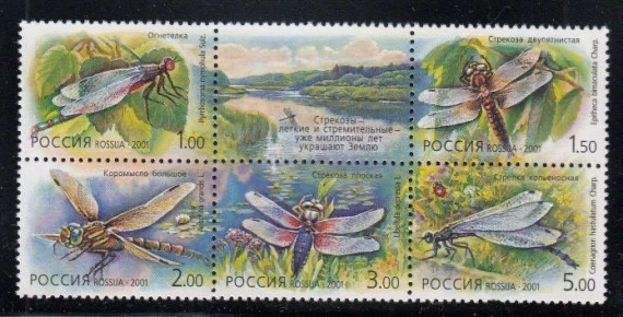 RUSSIA Dragonflies MNH set - Image 1 of 1