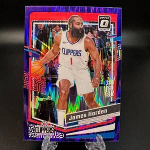 2023-24 Panini Donruss Optic Purple Shock Prizm James Harden #174 LA Clippers - Picture 1 of 2