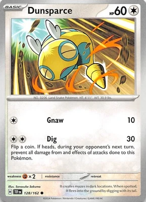 Dunsparce 128/162 SV05 Temporal Forces Pokemon 007739 - Image 1 of 2