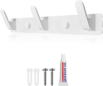 Appendiabiti Da Parete BiancoAttaccapanni Da Muro Moderno Design Con 3 Ganci IT - Immagine 1 di 4