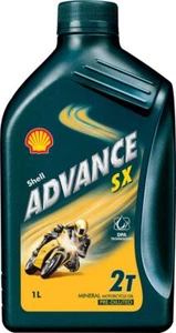 ADVANCE SX2 Scooter Oil Ineral Lubricant 1L 2T for Shell Motorcycles - Picture 1 of 1