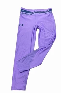 Under Armour Girls Cropped Ankle Pants NWT Size S,M,L,XL Heatgear Youth Lilac - Picture 1 of 7
