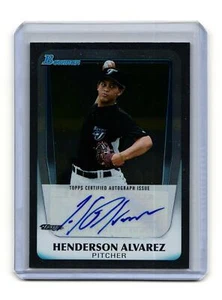 2011 Bowman Draft Prospects Henderson Alvarez #BPA-HA  Autograph SKU#14711 - Foto 1 di 2