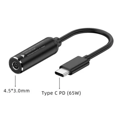 DC 4.5x3.0mm Female to USB Type C PD Charger Cable Power Cable for USB C Devices - Image 1 of 4