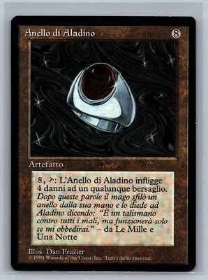 Magic MTG ITALIAN Revised Edition (Foreign Black Border) Aladdin's Ring TCG FBB - Image 1 of 2