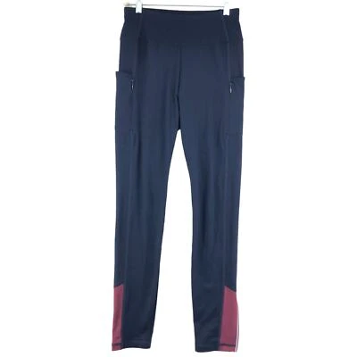 T by Talbots Womens Size S Leggings UPF 50 Pants Stretch Zip Cuffs Navy Blue - Image 1 of 4