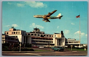 Postcard Seattle WA c1955 Seattle Tacoma International Airport SEATAC Boeing 707 - Picture 1 of 2