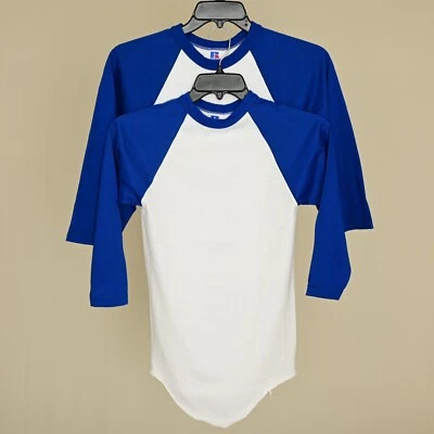 Vintage Original Russell Athletic Blue/White Baseball T-Shirt Size S - Lot of 2 - Image 1 of 4