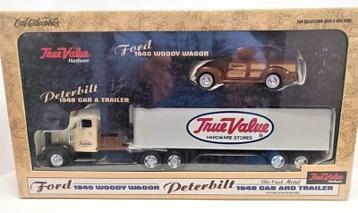 True Value Hardware 1940 Ford Woody Wagon & 1948 Peterbilt  Cab and Trailer Die- - Image 1 of 4