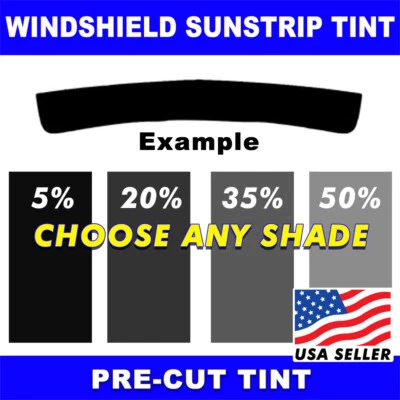 Precut Sunstrip Window Tint fits BMW 328 Sedan 12-18 (Pick Any Shade) - Image 1 of 4