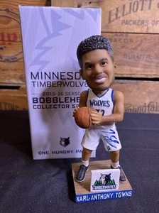 2015-16 Minnesota Timberwolves Karl-Anthony Towns Signed SGA Bobblehead NBA KAT - Picture 1 of 12