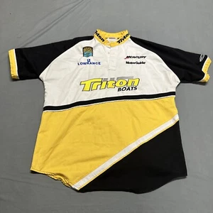 Triton Boats Team Embroidered Fishing Jersey Shirt Large Kentucky BASS Patch - Picture 1 of 14