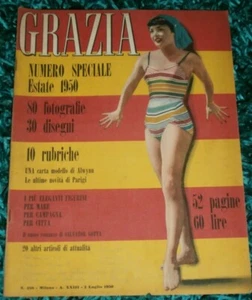 GRAZIA # 488 Vintage Italian FASHION Magazine 1950 - Jacques FATH ALWYNN Griffe - Imagen 1 de 11