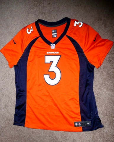 Russell Wilson Denver Broncos On-Field Jersey Nike Orange Youth Size XXL Cover