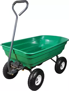 600 Lbs Poly Garden Dump Cart,Camping Beach Wagon with 180° Rotating Handle and - Picture 1 of 7