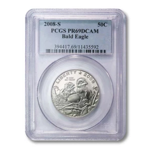 USA Bald Eagle Commemorative Half Dollar 50¢ 2008-S PCGS Proof 69 Deep Cameo PR6 - Picture 1 of 4