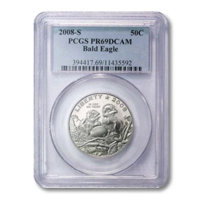 USA Bald Eagle Commemorative Half Dollar 50¢ 2008-S PCGS Proof 69 Deep Cameo PR6 - Image 1 of 4