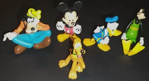 Disney PVC Cake Topper Figure Lot Goofy Pluto Mickey Mouse Donald Duck - Picture 1 of 5