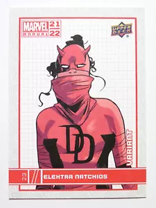 2021-22 Upper Deck Marvel Annual Elektra Natchios Canvas Variant Insert Card #23 - Bild 1 von 2