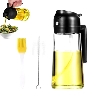 Oil spray bottle For Cooking Olive Oil 2-in-1 Oil Spray Olive Oil Sprayer Mister - Picture 1 of 25