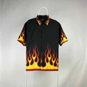 Duke jeans shirt Hawaii shirt fire size XLarge - Picture 1 of 4