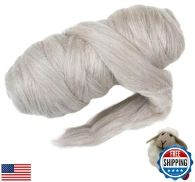 Kondoos Natural Wool Bulk roving, 2 lb. Best Wool for Spinning, arm Knitting, - Image 1 of 4