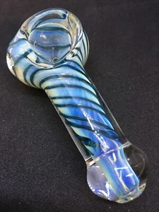 USA TOBACCO SMOKING BLOWN GLASS HAND PIPE BOWL HITTER 3” NEW HEAVY 1 SPOON XC10A - Picture 1 of 12