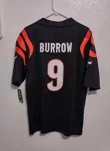 Cincinnati Bengals Joe Burrow #9 Black Stitched  Jersey Men’s Size Small NWT
