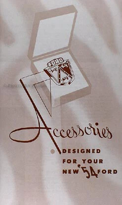 1954 Ford Car illustrated Accessories Catalog 54 Accessory Sales Brochure - Image 1 of 1