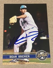 Dean Kremer SIGNED 2017 Rancho Cucamonga Quakes Card Dodgers RC Auto Orioles